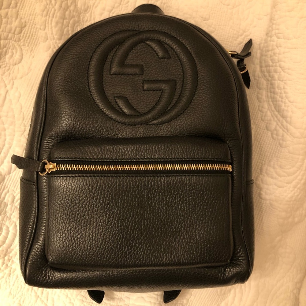 Black Gucci soho authentic women’s mini backpack